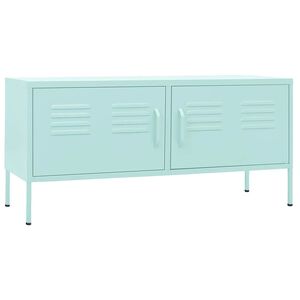 vidaXL Tv-meubel 105x35x50 cm staal mintkleurig