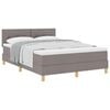 vidaXL Boxspringbed met kussen met hoofdeinde Taupe 140 x 200 cm Stof