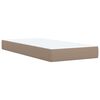 vidaXL Boxspring met matras kunstleer cappuccinokleurig 80x200 cm