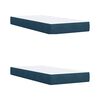 vidaXL Boxspring met matras fluweel donkerblauw 200x200 cm