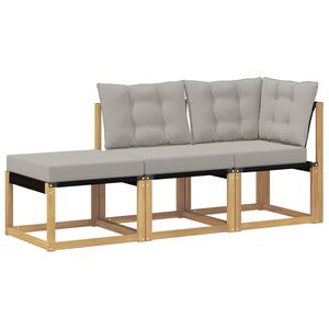 vidaXL Sectie Sofa Eenheden met kussen 3 Stuk Wit