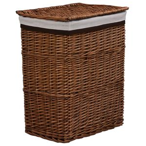 vidaXL Wasmand wilgen bruin