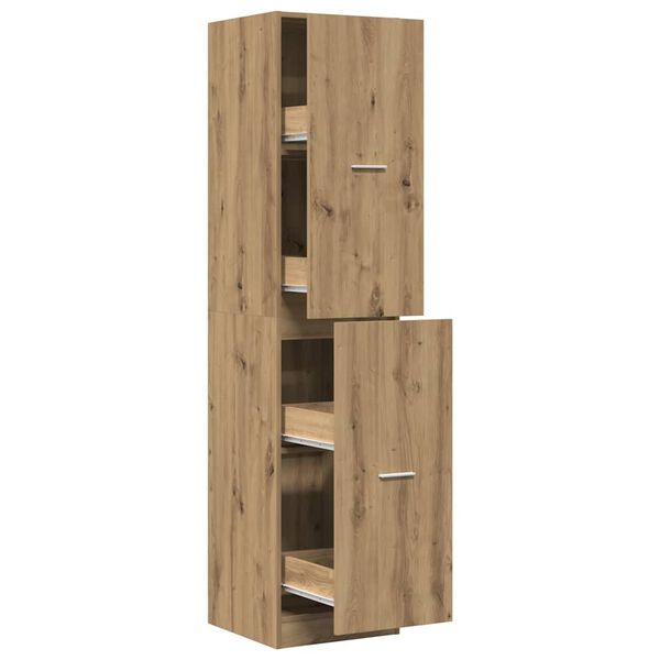 vidaXL Apothekerskast 40x41x174,5 cm bewerkt hout artisanaal eiken