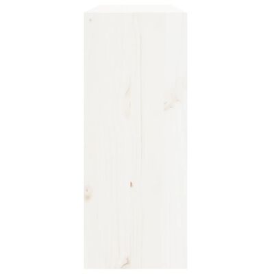 vidaXL Wijnkast 62x25x62 cm massief grenenhout wit