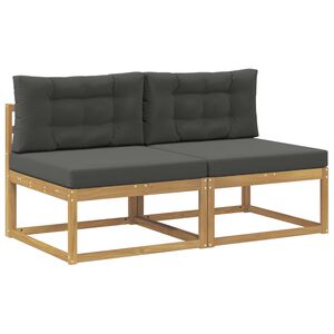vidaXL 2 Stuk Buiten Midden Sofa Polyester Wit