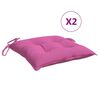 vidaXL Stoelkussens 2 st 40x40x7 cm stof roze