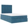 vidaXL Ottoman bed met matrassen 120x190cm fluweel donkerblauw
