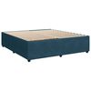 vidaXL Boxspring met matras fluweel donkerblauw 180x200 cm