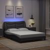 vidaXL Bedframe met LED zonder matras "Hvar" grijs 140x190 cm