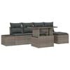 vidaXL Tuin Sofa Set 6 st Grijs poly rattan