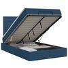 vidaXL Ottoman bed met matras met hoofdeinde Blauw 120 x 190 cm Stof