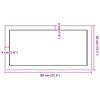 vidaXL Wastafelblad 80x40x(2-4) cm onbehandeld massief hout