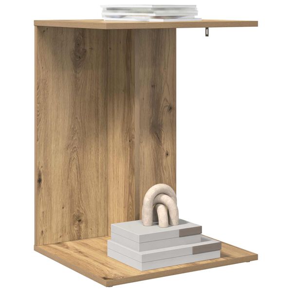 vidaXL Bijzettafel Artisan Eiken 45 x 40 x 62,5 cm Bewerkt hout