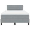 vidaXL Boxspring bed met matras met LED Lichtgrijs 120 x 190 cm Stof