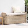 vidaXL Opslagbank met kussen Naturel 110 x 40 x 50 cm Rattan