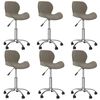 vidaXL Eetkamerstoelen draaibaar 6 st fluweel lichtgrijs