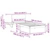 vidaXL Bedframe met hoofdeinde Wasbruin 90 x 190 cm Massief grenenhout