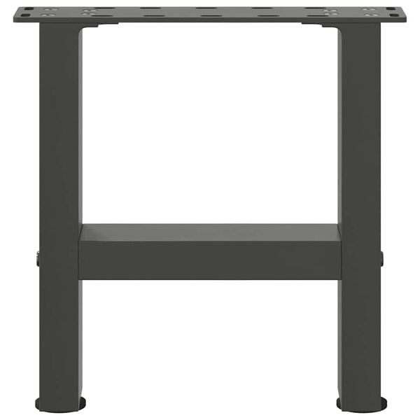 vidaXL Salontafelpoten 2 st 30x(30-31) cm staal antracietkleurig