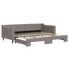 vidaXL Slaapbank met onderschuifbed 90x200 cm stof taupe
