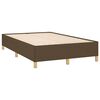 vidaXL Boxspring met matras stof donkerbruin 120x190 cm