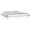 vidaXL Bedframe LED massief hout 140x200 cm
