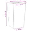 vidaXL Plantenbak 45x45x75 cm gegalvaniseerd staal
