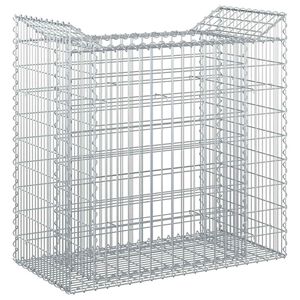 vidaXL Gabion Verhoogd Bed Zilver 50 x 100 x 100 cm
