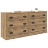 vidaXL Dressoirs 2 pcs Artisan Eiken 70 x 35,5 x 67,5 cm Bewerkt hout