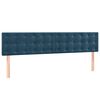 vidaXL Boxspring met matras fluweel donkerblauw 200x200 cm