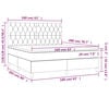 vidaXL Boxspring met matras en LED stof blauw 160x200 cm