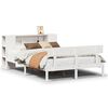 vidaXL Bed met boekenkast zonder matras grenenhout wit 120x190 cm