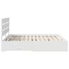 vidaXL Bedframe met lade met hoofdeinde Wit 200 x 200 cm Bewerkt hout