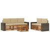 vidaXL Sofa-Sets met kussen 6 pcs Massief Acaciahout