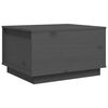 vidaXL Salontafel 60x50x35 cm massief grenenhout grijs