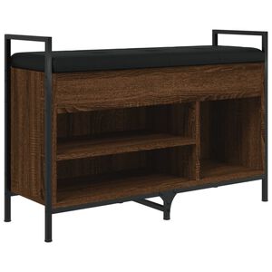 vidaXL Schoenenbank 85,5x32x57,5 cm bewerkt hout bruin eikenkleur