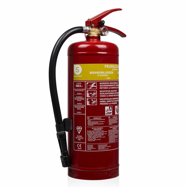 Smartwares Schuimblusser 3 L klasse AB staal FEX-15230