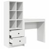 vidaXL Bureau met lade 2 pcs Wit