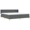 vidaXL Boxspringbed met matras Donkergrijs 200 x 200 cm Polyester