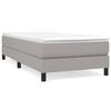 vidaXL Boxspring met matras stof lichtgrijs 90x200 cm
