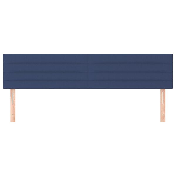 vidaXL Hoofdborden 2 st 90x5x78/88 cm stof blauw