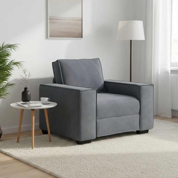 vidaXL Fauteuil 100x78x84 cm fluweel donkergrijs
