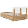 vidaXL Bedframe met hoofdeinde Artisan Eiken 120 x 190 cm Bewerkt hout