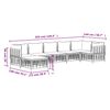 vidaXL 7-delige Loungeset met kussens poly rattan antracietkleurig