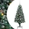 vidaXL Kunstkerstboom Groen 150 cm PVC en Staal en Kunststof