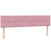 vidaXL Boxspring met matras en LED fluweel roze 180x210 cm