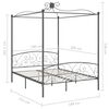 vidaXL Hemelbedframe metaal grijs 180x200 cm
