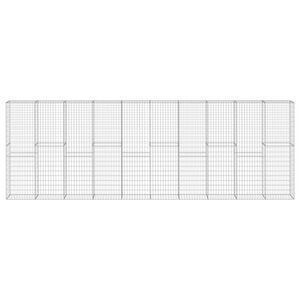 vidaXL Schanskorfmuur met deksels 600x30x200 cm gegalvaniseerd staal