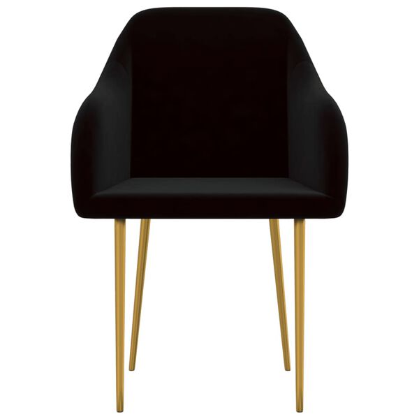 vidaXL Eetkamerstoelen 2 st fluweel zwart