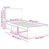 vidaXL Bedframe Bruin Eiken 90 x 190 cm Massief grenenhout