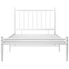 vidaXL Bedframe metaal wit 90x200 cm